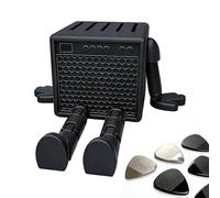 zwxqe Soporte para púas de guitarra, organizador con forma de figura de altavoz impreso en 3D, soporte de exhibición de púas de guitarra de 5 ranuras, accesorio de música funcional y decorativo para