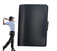 zwxqe Soporte para tarjeta de puntuación de golf, funda para libro de yardas, funda de piel sintética, diseño de accesorios deportivos duraderos, organizador portátil compacto, ideal para amigos