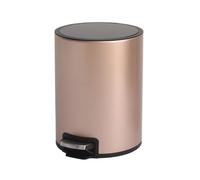 Zwxqe Stainless Steel Trash Can, Slow Close Basura Bin, Silent Closing Trash Bin, Step-Open Kitchen Trash Can, Modern Bathroom Waste Bin, Odor-Protected Trash Can, Silent Lid Basura Can