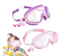 zwxqe Swimming Goggles, Kids Swim Eyewear, Anti-Fog UV Protection Glasses, No-Leak Water Gear, Comfortable Fit with Clip for Diving Snorkeling Beach Pool Summer Use, 6.5x2.56 inches