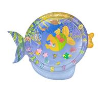 zwxqe Tapete sensorial de viaje con forma de pez de gato, juguete sensorial de agua fría, tapete de juego interactivo para mascotas, tapete sensorial de peces de dibujos animados, tapete de agua para