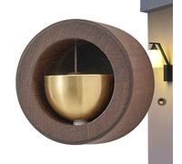 zwxqe Timbre magnético, alerta de entrada de madera, acento decorativo rústico para notificación de puerta, timbre vintage de sonido agradable para cafetería, entrada, estudio