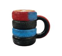 Zwxqe Tire Shaped Coffee Taza, 300 ml Funny Ceramic Drinkware, Artistic Coffee Cup for Birthday Christmas Thanksgiving Present Husband Dad Home Kitchen Office Bar Gift Idea