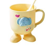 zwxqe Toothbrush Cup, Tooth Brushing Cup Mouthwash Elephant Taza, dibujos animados reutilizable, 3,43 x 3,07 pulgadas Bathroom Accessories, Teeth Cleaning Supplies, Coffee for Kids and Adults