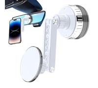 zwxqe Vacuum Magnetic Phone Stand, 360° Rotatable Smartphone Holder, 4.96x4.21x2.36 pulgadas Portable Suction Cup Mount, Car Dashboard Accessory for Hands- Use During Road Trips