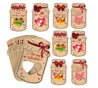 zwxqe Valentines Day Cards Kids, Jar Shape Valentine Cards, Interactive Valentine Exchange Cards, School Valentine Exchange Cards, Happy Valentine Activity Cards, Birthday School Exchange Cards