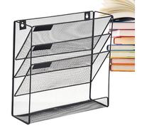 zwxqe Wall File Organizer, 4-Tier Hanging Storage Rack, Space-Saving Document Sorter, 12,8 x 4,13 x 12,6 pulgadas Multifunctional Mail and Paper Holder for Office and Home Organization