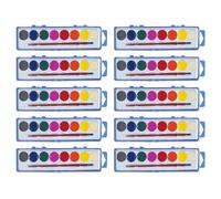 Zwxqe Water Colors Paint Adult Set, 10x Heart Shaped Water Color Set, Kit de pintura de pintura, Washable Watercolor con Brush, suministros de arte, clases School Exchange, Watercolor Painting Kit