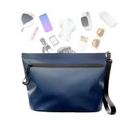 zwxqe Waterproof Hand Pouch, Multipurpose Zippered Tote, Large Sturdy Portable Bag, Water-Resistant Lightweight Design, Secure Storage, Ideal for Beach, Travel, Casual Use, 12.4x4.53x7.87 Inches