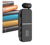 zwxqe Wireless Earbuds - Noise Cancelling Clip On Lapel Earphones for Clear Calls and Immersive Sound, Digital Display with Long Battery Life, Lightweight Design for Travel, Work, Sport, Running, Gym