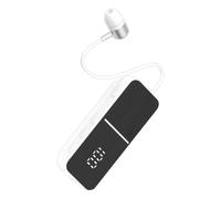 zwxqe Wireless Earbuds - Noise Cancelling Clip On Lapel Earphones for Clear Calls and Immersive Sound, Digital Display with Long Battery Life, Lightweight Design for Travel, Work, Sport, Running, Gym