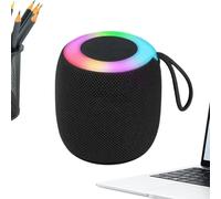 zwxqe Wireless Speaker, RGB Light Compact H Speaker, Small Desktop Sounds for Home, Camping, and Outdoor Use, Portable Music with Dynamic LED Lighting