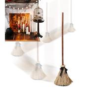 zwxqe Witch Broom, Floating Prop with Light and Motion Sensor, Spooky Sound Stick for Haunted Scene Decor, 43.3 Inch Halloween Display Yard Entryway Hallway Patio Garden Party