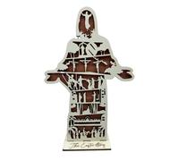 zwxqe Wood Jesus Statue, Easter Decorations, Hollow Carved Christ Birth Figura con arma abierta, Christian Spiritual Friends Church, Religious Décor for Faith and Worship Celebrations