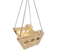zwxqe Wooden Climbing Enrichment Toys, Chinchilla Hammock Swing, Indoor Chinchillas Swing House with Rope Ladder for Sugar Glider Ferret Syrian Bird Indoor Outdoor Sleeping Playing Activity