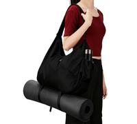 Zwxqe Yoga Bag, Impermeable Gym Bag with Shoe Compartment and Drawstring Pouch, Women's Dry Wet Pocket Weekender for Travel, Overnight, Pilates, Workout, Beach, Camping, Outdoor, 17,7 x 15,8 x 6,3