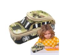 Zwxqe Zippered Pencil Pouch, Car-Shaped Pencil Case Large Capacity Pen Pouch, Portable Pencil Case Stylish Pen Bag, Cool Pencil Organizer, Durable Zipper Pen Case, Multifunctional Pencil Holder