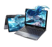 ZWYING Mini laptop de 10.5 pulgadas con pantalla táctil 2 en 1, tableta Win 11 Pro, CPU N150 de 16 GB DDR4 512 GB NVMe SSD, 1920 x 1280 IPS, desbloqueo facial, KB retroiluminado, BT4.2, tipo C, mini