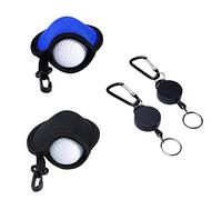 ZWZNBL 2 bolsas de limpieza de golf (azul, negro) vienen con 2 hebillas negras, bolsillo para juntas de golf, accesorios de limpieza de golf, bolsa de limpieza en seco para hombres y mujeres