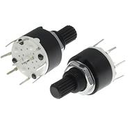 ZXAOMMBEA Switch codificador 10 0pcs SR16 Plástico 1 6 mm Interruptor de Banda giratoria 2 Pole 3 4 Posición 5 8 Longitud Mango posición Eje(2 Pole 4)