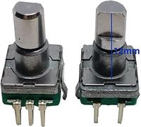ZXAOMMBEA Switch codificador 5pcs EC11 Interruptor de con tecla Swith Botón Gire a la Izquierda o Derecha Restablecimiento restablecimiento Giratorio 5PIN Tipo 12 mm Half Eje