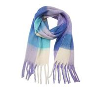 Zxarunas Bufandas de invierno Bufanda grande y gruesa a cuadros de colores, bufanda extragrande con borlas, suave, for otoño e invierno, chal grueso y cálido for mujer(Lila)