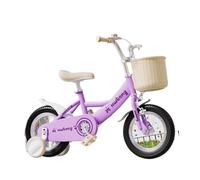 Zxarunas Coche sin Pedal Bicicleta Infantil for niñas de 3 a 10 años, de 12 a 20 Pulgadas, con serpentinas, Timbre y Cesta. Twister Coche(Lila,20inch)