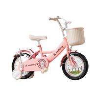 Zxarunas Coche sin Pedal Bicicleta Infantil for niñas de 3 a 10 años, de 12 a 20 Pulgadas, con serpentinas, Timbre y Cesta. Twister Coche(Pink1,16inch)