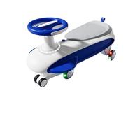 Zxarunas Coche sin Pedal Coche de Juguete for Montar con música, luz, Columpio, antivuelco, for niños de 3 años en adelante, en Interiores y Exteriores Twister Coche(BLU)