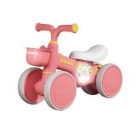 Zxarunas Coche sin Pedal Ride on Toys Bicicletas de Equilibrio for bebés Coche móvil de 4 Ruedas con Cesta Delantera for niños de 1 a 3 años Regalos for niñas Twister Coche(Rose)