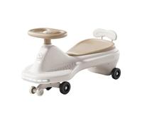 Zxarunas Coche sin Pedal Wiggle Coche for niños con Ruedas Intermitentes y música antivuelco, Juego de Juguetes for Interior y Exterior Twister Coche(Bruin)