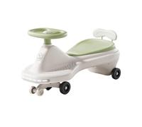 Zxarunas Coche sin Pedal Wiggle Coche for niños con Ruedas Intermitentes y música antivuelco, Juego de Juguetes for Interior y Exterior Twister Coche(Groen)