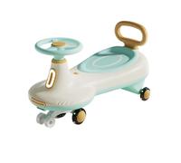 Zxarunas Coche sin Pedal Wiggle Coche for niños de Juguete con Luces Musicales, Ruedas Intermitentes, Coche Giratorio for niños pequeños y niñas Twister Coche(BLU)