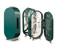 Zxarunas Earring Organizer Stand 4-Layer Small Foldable Dustproof Jewelry Holder with 153 Holes For Women Earrings organizador joyas(Groen)