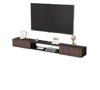 Zxarunas Floating TV Stand with LED Light Wall Mounted TV Console Shelf wit Doors Entertainment Center Media Console(1.4m,Color1)