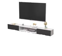 Zxarunas Floating TV Stand with LED Light Wall Mounted TV Console Shelf wit Doors Entertainment Center Media Console(1.4m,Color5)