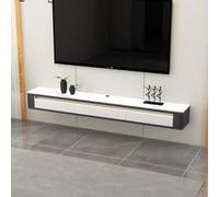 Zxarunas Fully Assembled Floating TV Stand Wall Mount TV Console with Doors Under Shelf for Living Room Bedroom(Weiß,120cm)