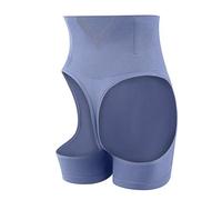 Zxarunas Mujeres levantador de glúteos Shapewear cintura alta pantalones cortos de control de barriga con espalda redonda cortada entrenador de cintura no sin costuras faja mujer(Blu,M)