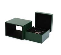 Zxarunas Ring Earring Box for Proposal Wedding, Engagement Luxury Jewelry Gift Box Jewellry Display Case Dark Green organizador joyas(11.2 * 10 * 8cm)