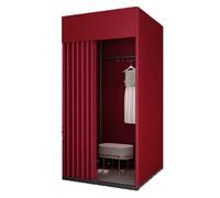 Zxarunas Vestidor móvil para proteger la privacidad, probador plegable, vestidor portátil, con cortina de sombreado, bases estables, vestuario