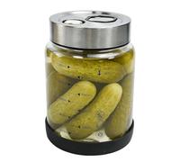 ZXBBTZ Tarro de Fermentación con Válvula de Ventilación 1L, Tarro Cristal con Tapa 1l para Fermentar, Recipiente Hermético para Kimchi, Vaso de Fermentación para Chucrut pepinos y Encurtidos