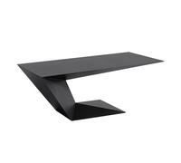 ZxbingUK-2025 Escritorio para PC Escritorio Ejecutivo de Oficina Negro, Escritorio Moderno Madera con Estructura Resistente(L)