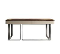 ZxbingUK-2025 Escritorio para PC Escritorio Ejecutivo Moderno con Espacio de Almacenamiento, Estructura Metal Resistente, Mesa Trabajo for Oficina en casa cajones(S)