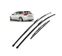 ZXBL Juego de Escobillas Limpiaparabrisas Delanteras y Traseras para Audi A3 8P 2005-2012, 2 Delanteras + 1 Trasera - Goma Resistente