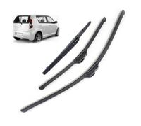ZXBL Juego de Escobillas Limpiaparabrisas Delanteras y Traseras para Daihatsu Sirion MK2 2005-2012, 2 Delanteras + 1 Trasera - Goma Resistente