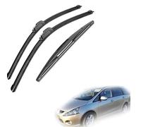 ZXBL Juego de Escobillas Limpiaparabrisas Delanteras y Traseras para Fit 21+14+14 Jazz 2002-2008, 2 Delanteras + 1 Trasera - Goma Resistente