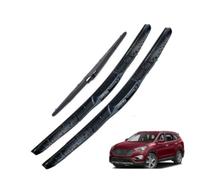 ZXBL Juego de Escobillas Limpiaparabrisas Delanteras y Traseras para Hyundai Santafe DM 2012-2017, 2 Delanteras + 1 Trasera - Goma Resistente