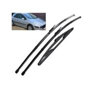 ZXBL Juego de Escobillas Limpiaparabrisas Delanteras y Traseras para Peugeot 307 2005-2007, 2 Delanteras + 1 Trasera - Goma Resistente