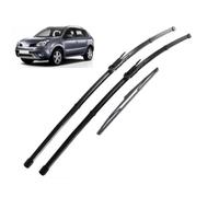 ZXBL Juego de Escobillas Limpiaparabrisas Delanteras y Traseras para Renault Koleos MK1 2008-2015, 2 Delanteras + 1 Trasera - Goma Resistente