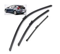 ZXBL Juego de Escobillas Limpiaparabrisas Delanteras y Traseras para Volvo V40 2012-2017, 2 Delanteras + 1 Trasera - Goma Resistente